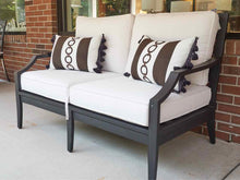 Ethan Allen 'Nod Hill' Black Aluminum Outdoor Loveseat
