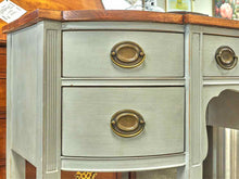 Two Tone Mahogany Five Drawer Console