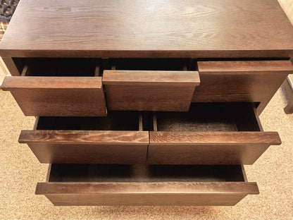West Elm Dark Stain 6 Drawer Chests