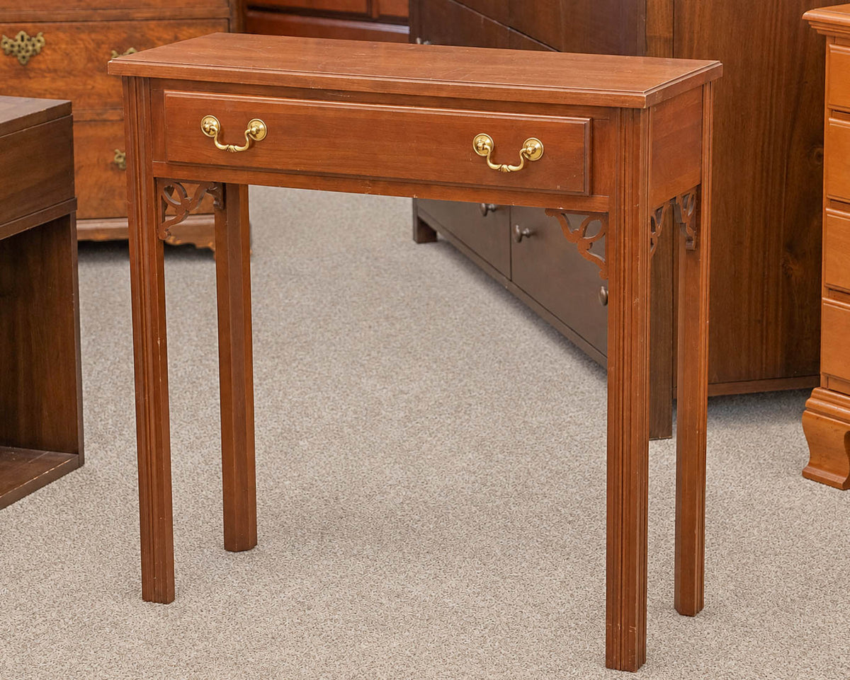 Ethan Allen Mahogany Chippendale Style Console (1) Drawer