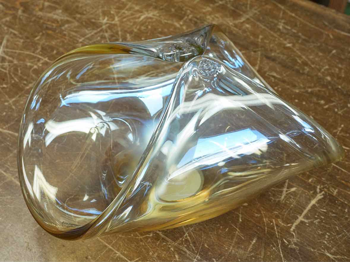 Amber Colored Murano Glass Bowl