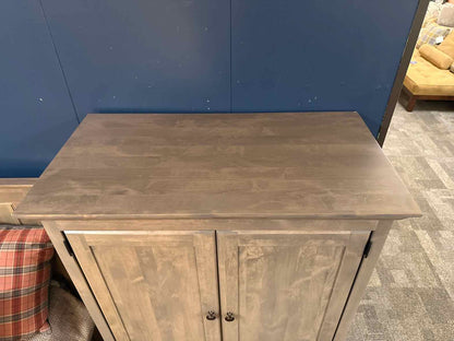 Three Drawer Two Shelf Washed Grey Armoire
