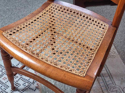 Pair of Caned Seat Side Chairs