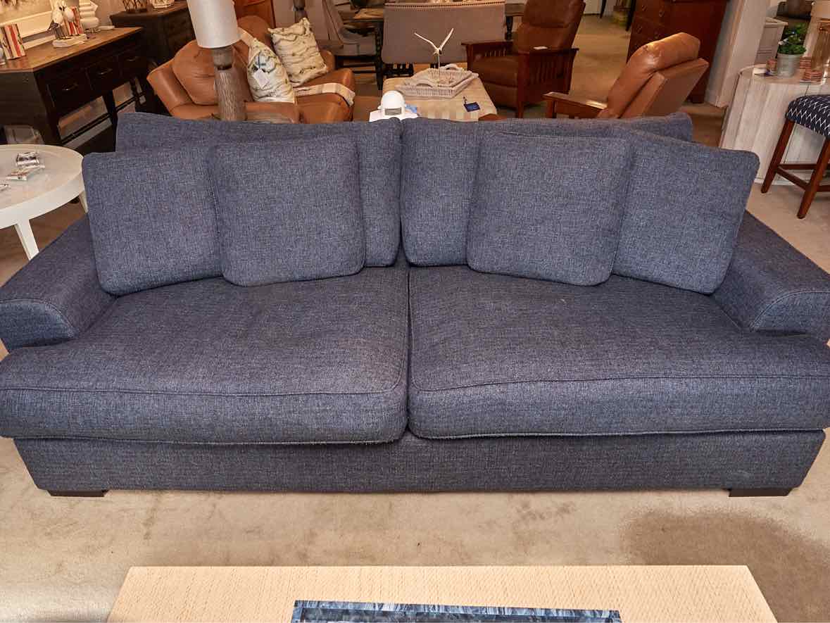 Mercury Orson  ' Sugarshack Denim' 2 Cushion Feather Blend  4 Toss Pillows Sofa