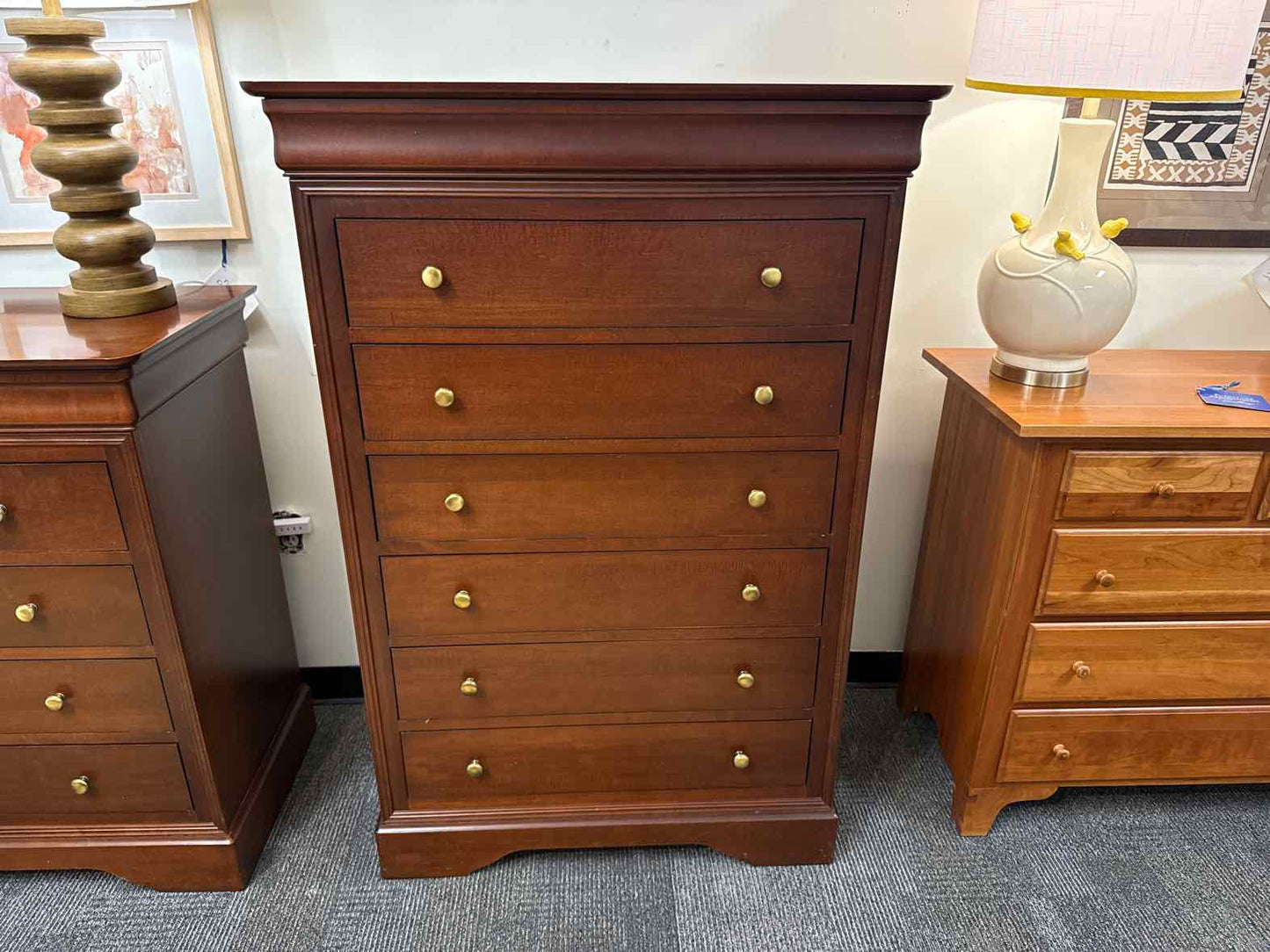 Cherry 7-Drawer Dresser