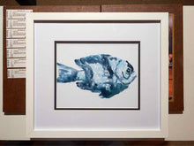 'Blue  Ocean Fish III' Print In White Frame
