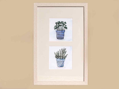 'Pot Of Herbs' Framed Print 1/2