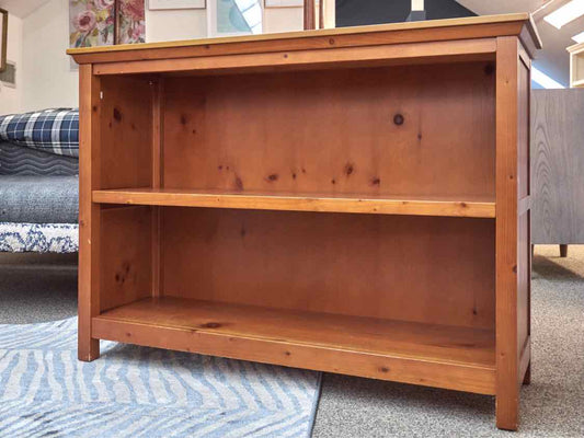 Rustic Pine Low Bookcase