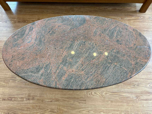Oval Granite Top Cocktail Table