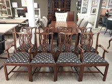 Set of 8 Chippendale Mahogany Dining Chairs with Uphostered Seats