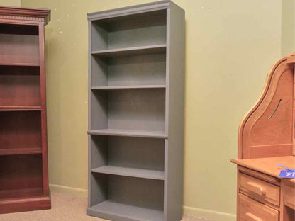 Pine 3 Adjustable Shelf Bookcase in Colonial Blue Finish
