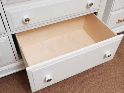 Off White Finish  9 Drawer Mule Chest