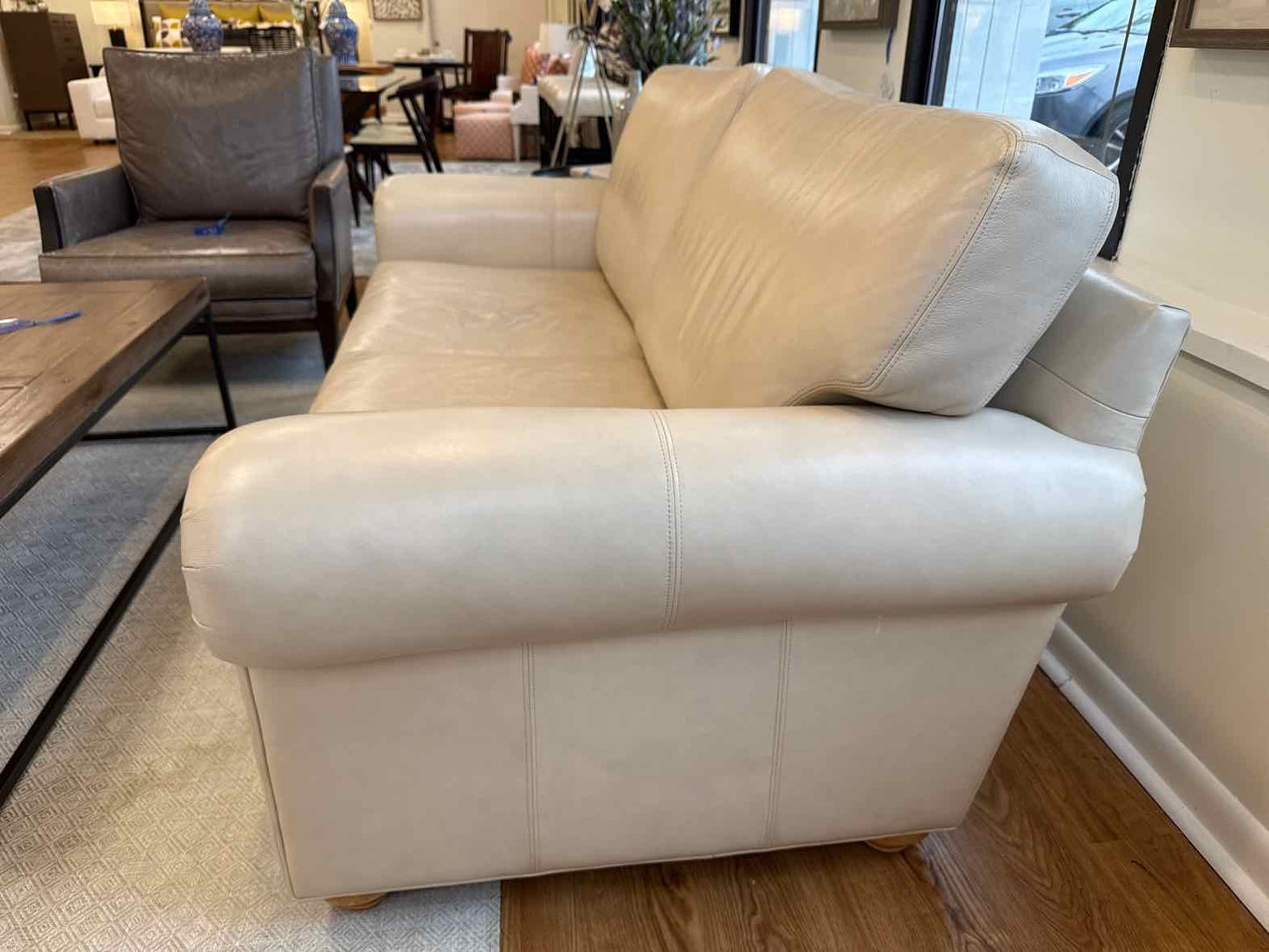 Ethan Allen 'Conor' Leather Loveseat