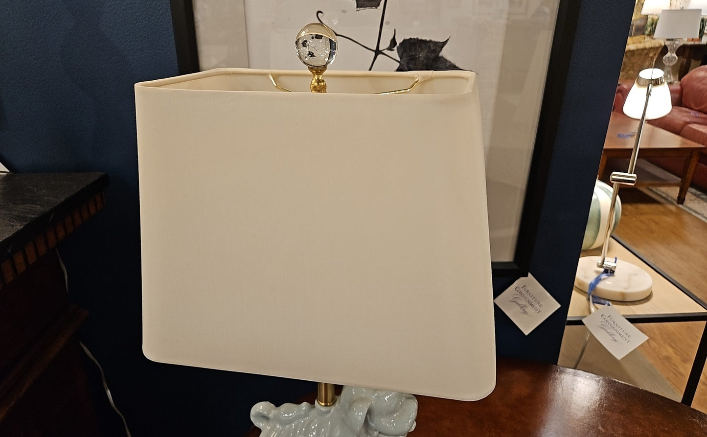 Porcelain Palladian Blue Foo Dog Lamp