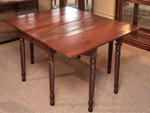 AntiqueCherry Drop Leaf Barley Twist Legs Dining Table