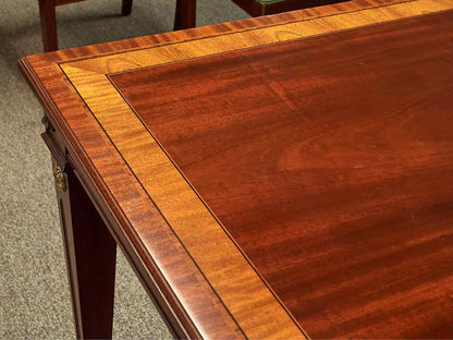 Kindel Mahogany "Kent" Georgian Chippendale Style  Dining Table with 8 Chairs