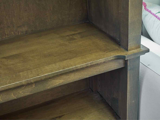 Gat Creek Monaco Bookcase in Maple with Classic Bean Finish