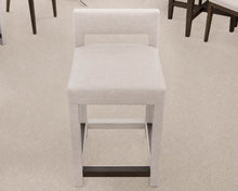 Set of 5 Vanguard Utica Counter Stools in Tardee Dove Linen