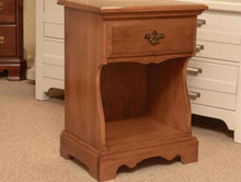 Maple 1 Drawer Nightstand with Open Storage