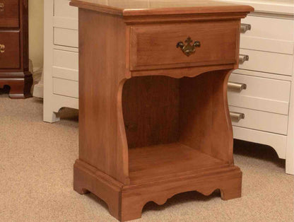 Maple 1 Drawer Nightstand with Open Storage