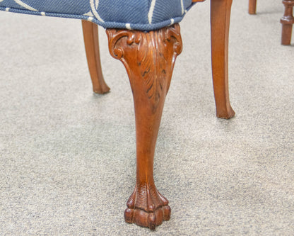 Set of Eight Burlwood Dining Chairs
