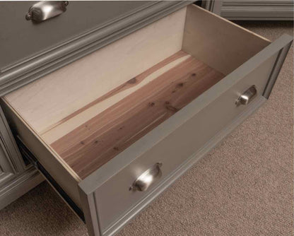 Folio 21 "Hilton Head' Shutter Grey Finish 7 Drawer  Dresser & Mirror