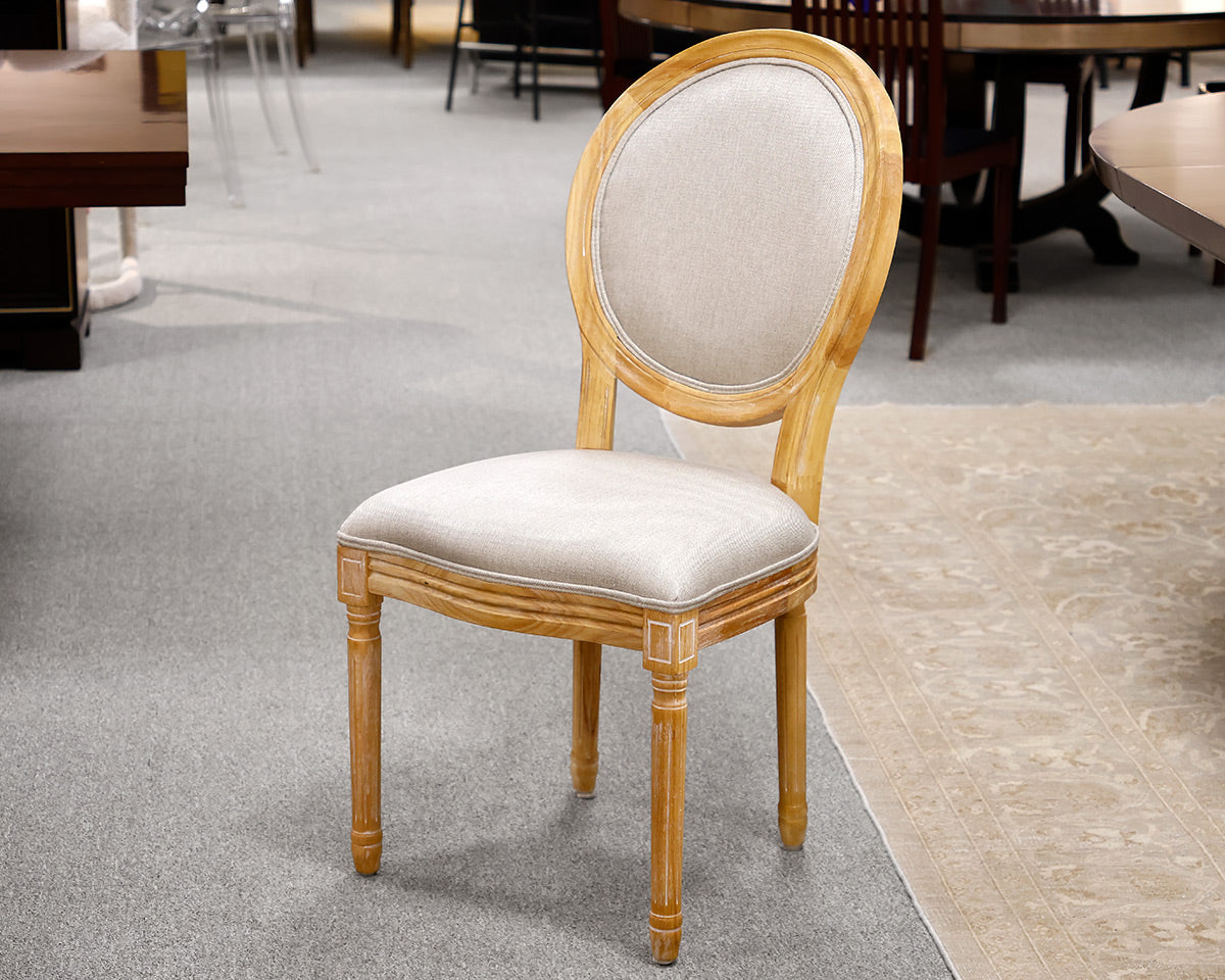 Set of 6 French Country Oval Back Dining Chairs