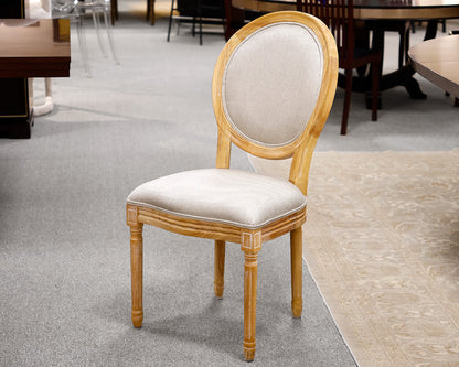 Set of 6 French Country Oval Back Dining Chairs