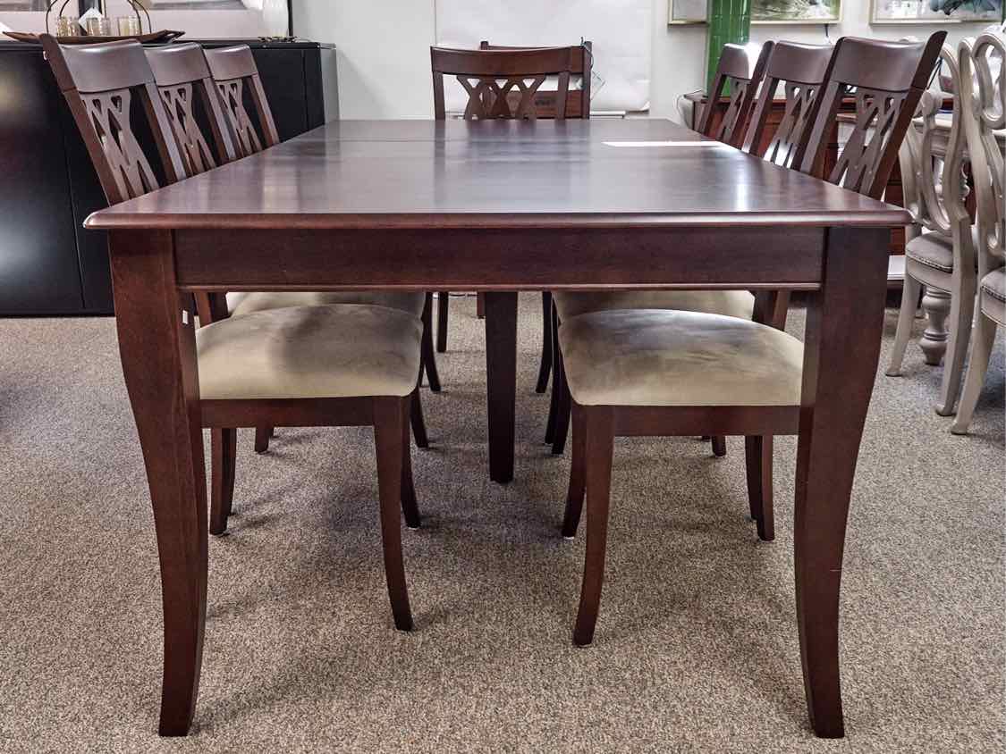 Boston Interiors Dark Cherry Table & Set of 8 Chairs