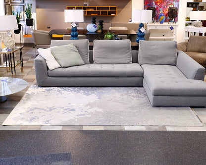 Serge LeSage Crazed Blue-toned Wave Rug