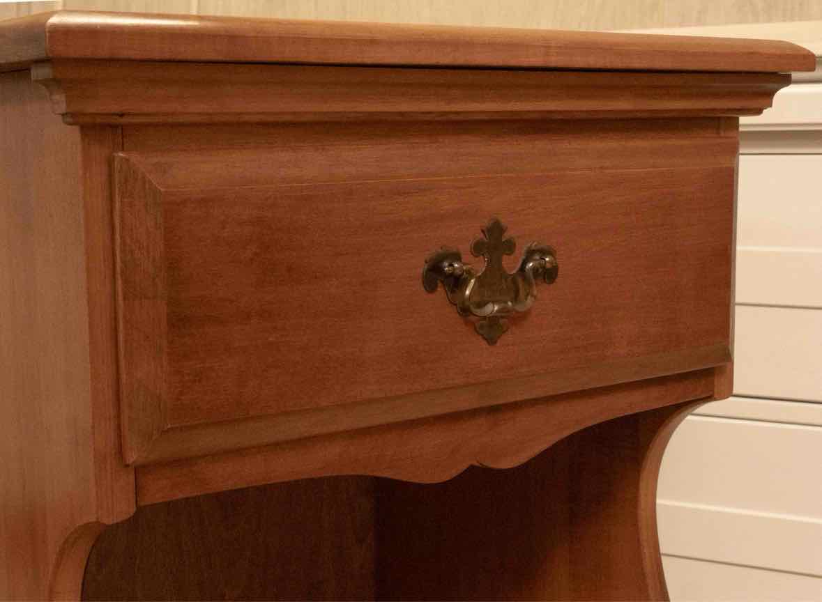 Maple 1 Drawer Nightstand with Open Storage