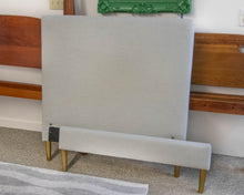 Pottery Barn Twin Platform Bed In Alabaster Performance Weave Fabric
