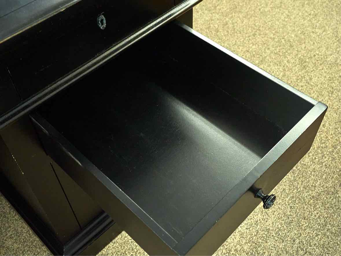 RH St. James Black Finish Desk