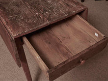 Distressed Finish 1 Drawer Drop Leaf Shaker Legs Dining Table
