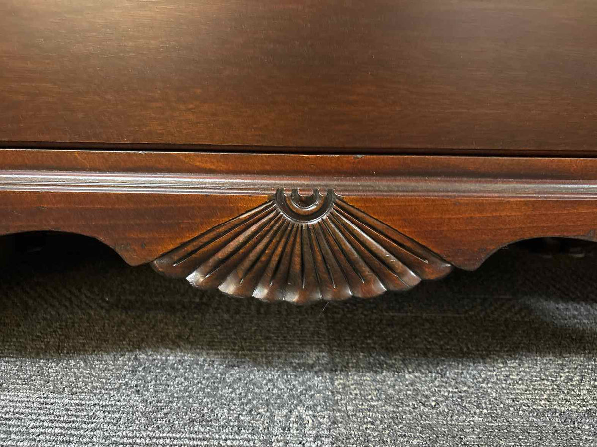 Solid Mahogany Chippendale Chest-on-Chest  With Brass Hardware