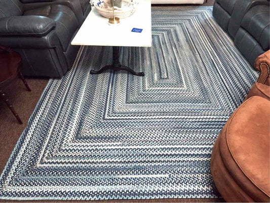 Capel Bonneville 'Denim' Wool Blend Reversible Braided Area Rug