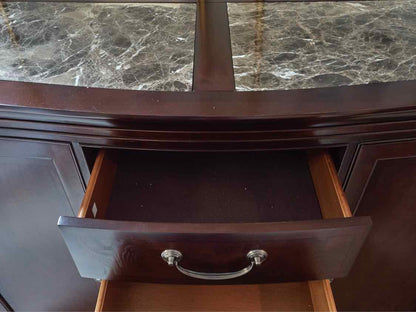 Faux Marble Top Server in Cherry Stain