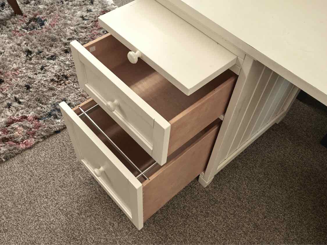 Pottery Barn Off White W/ Hutch Top