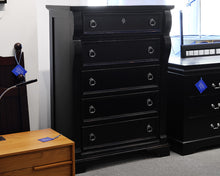Black 5 Drawer Chest