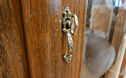 Vintage Oak Curio Cabinet