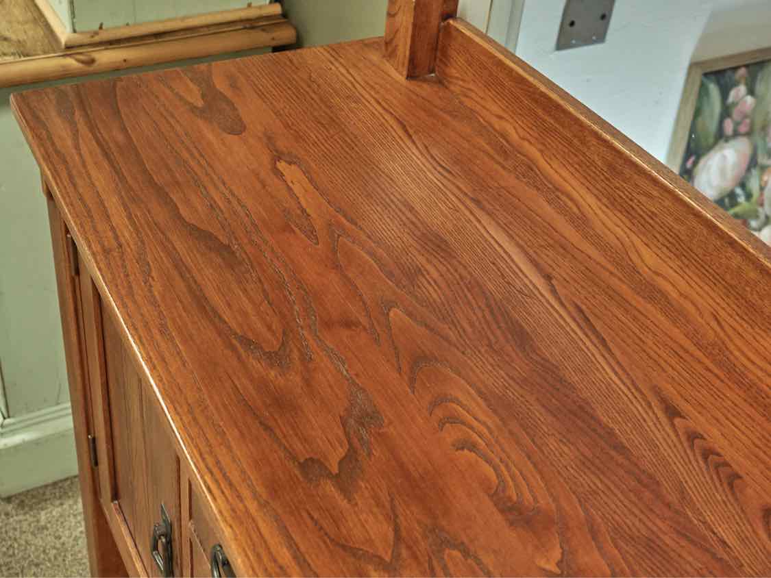 Nichols & Stone Mission Server in Oak with Cherry Finish and Bronze Pulls