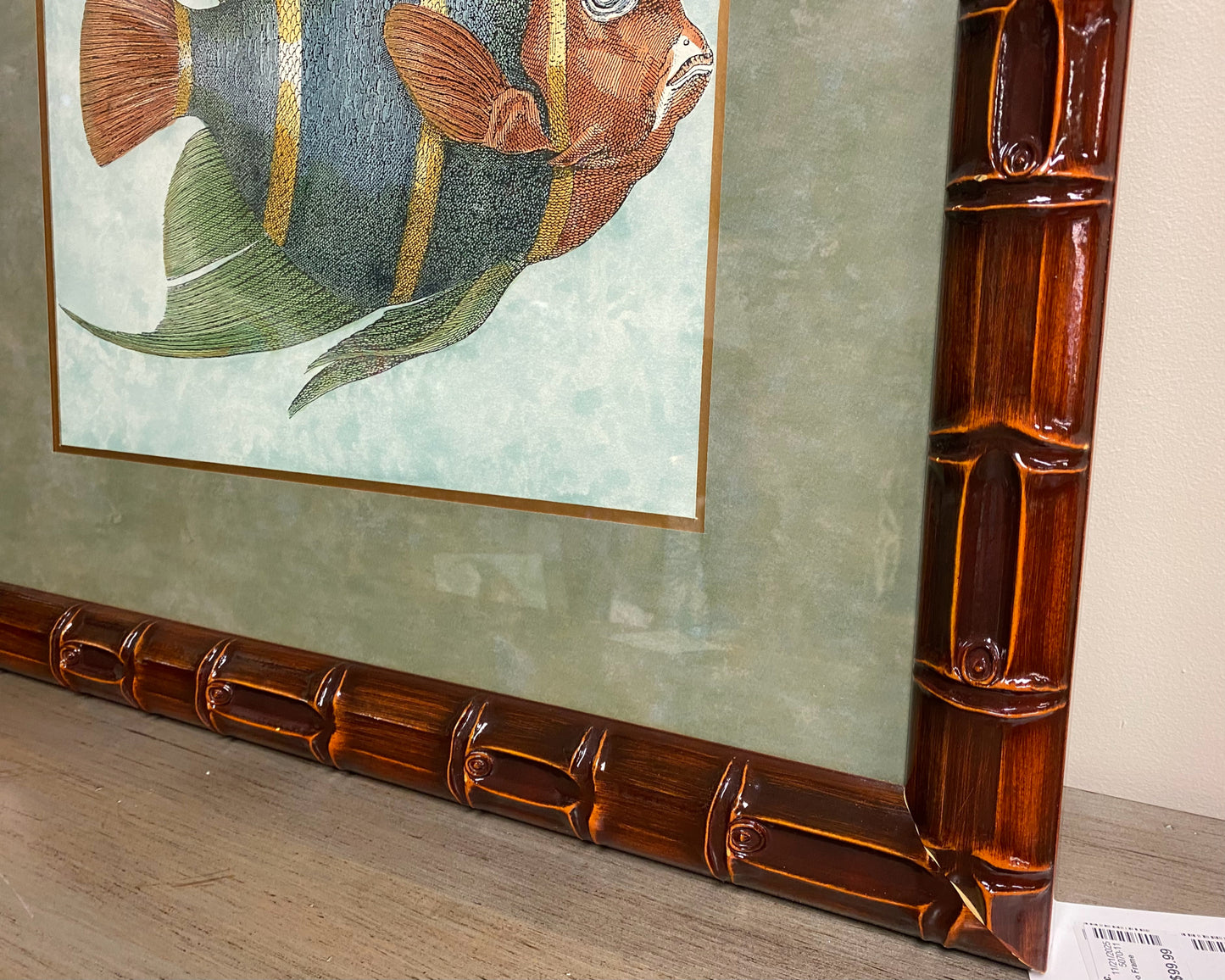 Angel II Wall Decor in Faux Bamboo Frame