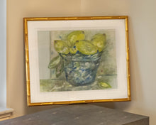 'Lemons in Bowl 2' Bamboo Framed Print