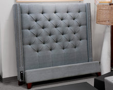 Pottery Barn Tufted Upholstered Queen Bed Frame