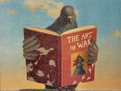 'Art Of War' Textured Print In Black Frame