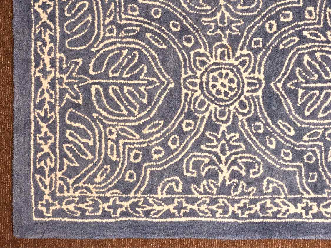 Ralph Lauren Etienne 'Navy Ivory' 100% Wool  Area Rugs