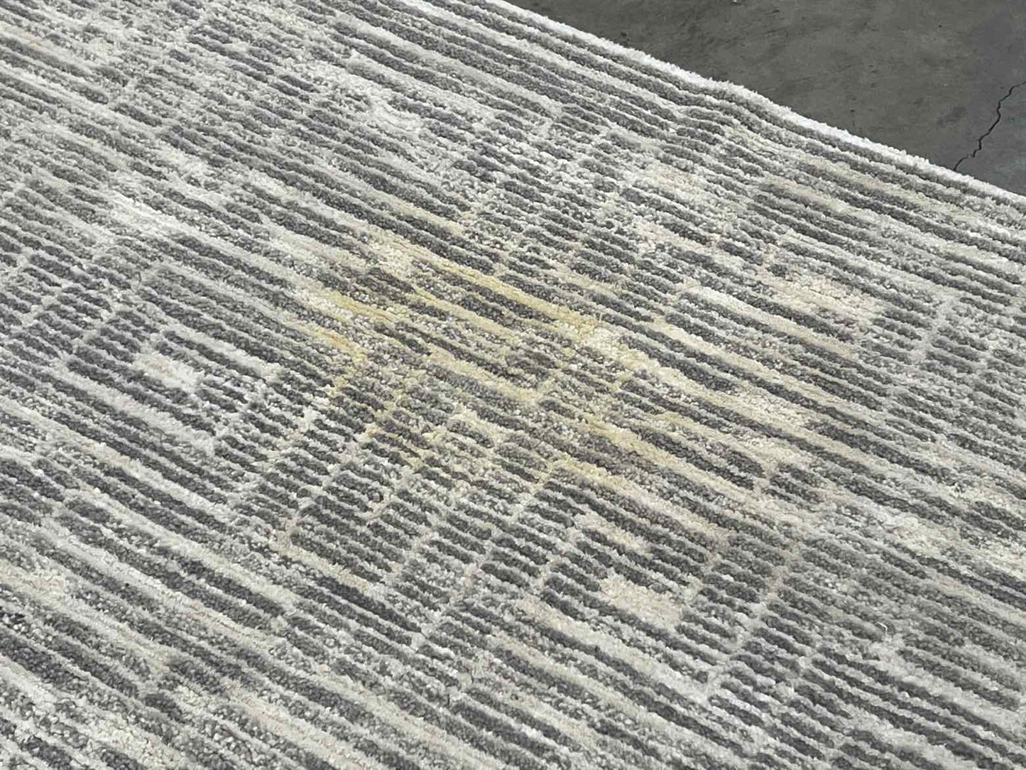 Cream & Taupe Wool Area Rug