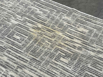 Cream & Taupe Wool Area Rug