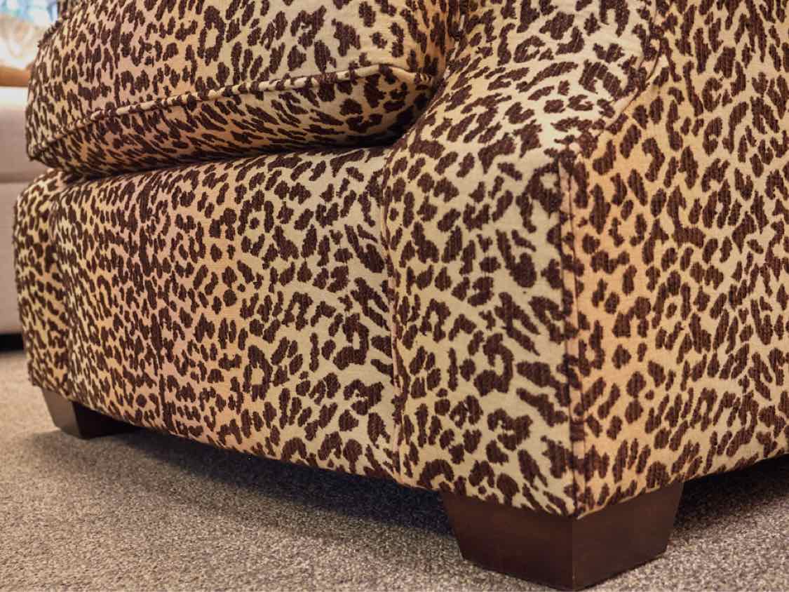 Aerin Cheetah Upholstered Sock Arm Chair