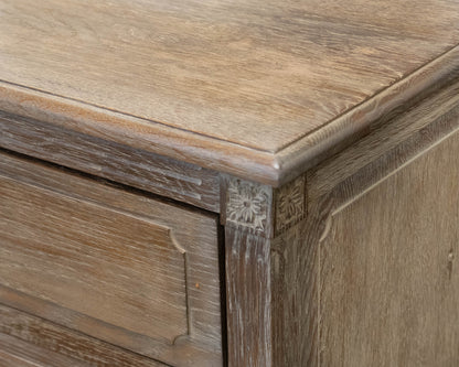 Pair of Restoration Hardware 'Louis XVI' 3 Drawer Nightstands